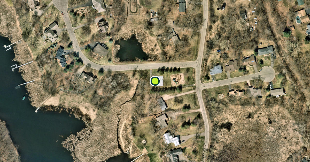 Satellite view of Lakeville Pickleball Courts