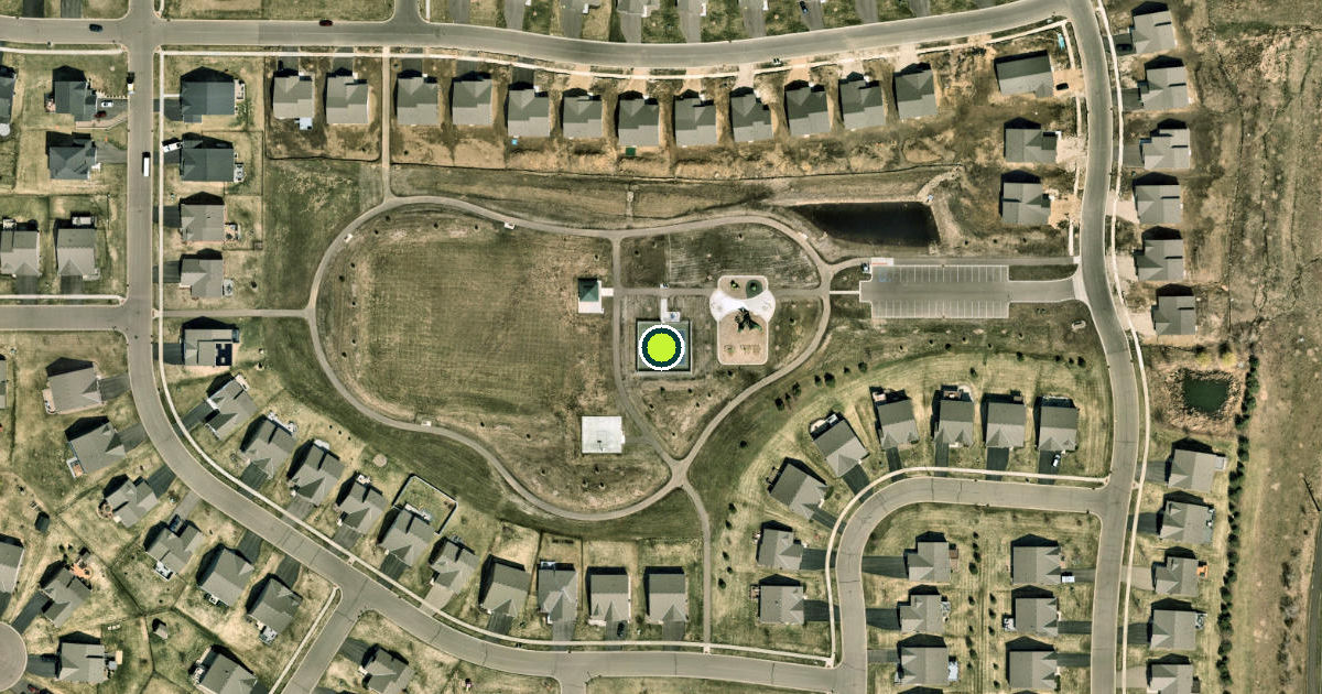 Satellite view of Lakeville Pickleball Courts