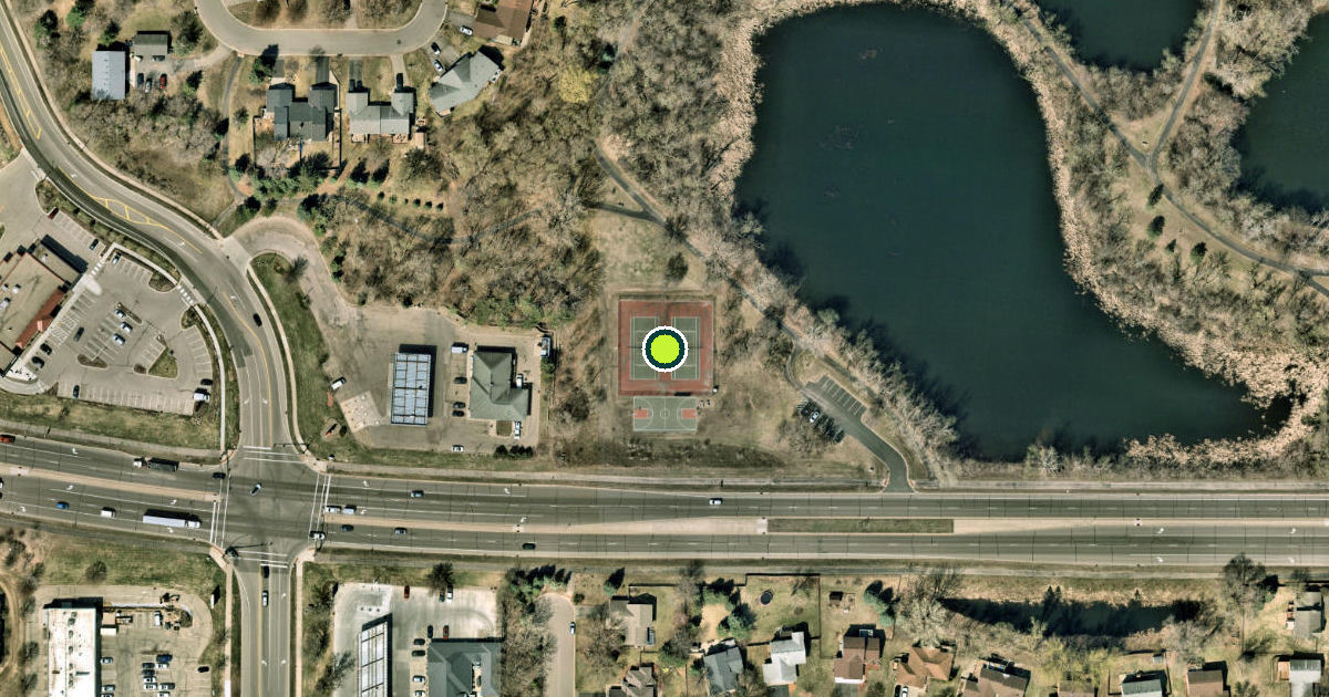 Satellite view of Lakeville Pickleball Courts