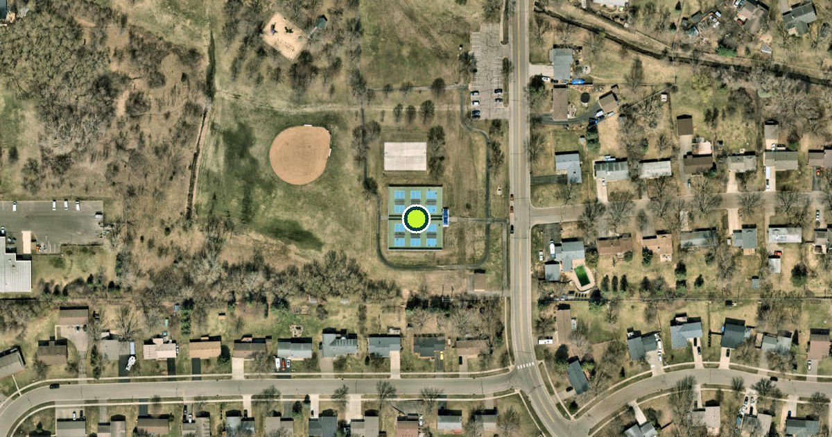 Satellite view of Lakeville Pickleball Courts