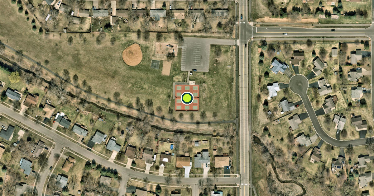 Satellite view of Lakeville Pickleball Courts