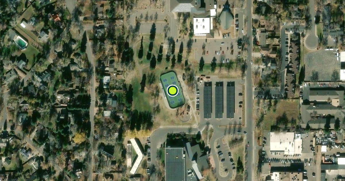 Satellite view of Lakewood Pickleball Courts