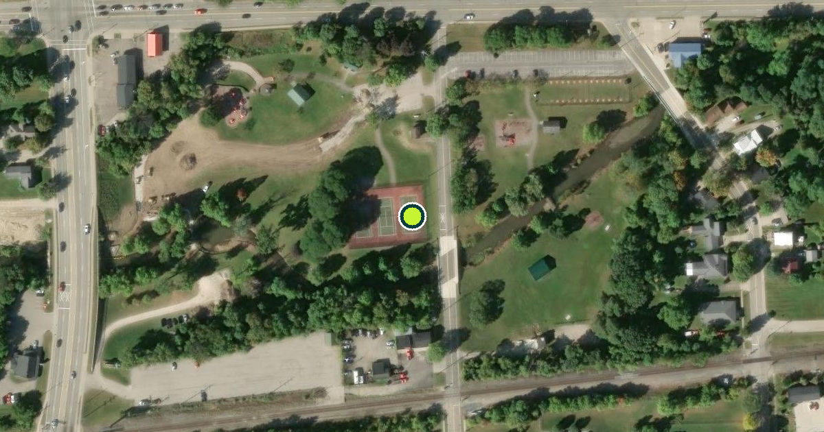 Satellite view of Lapeer Pickleball Courts
