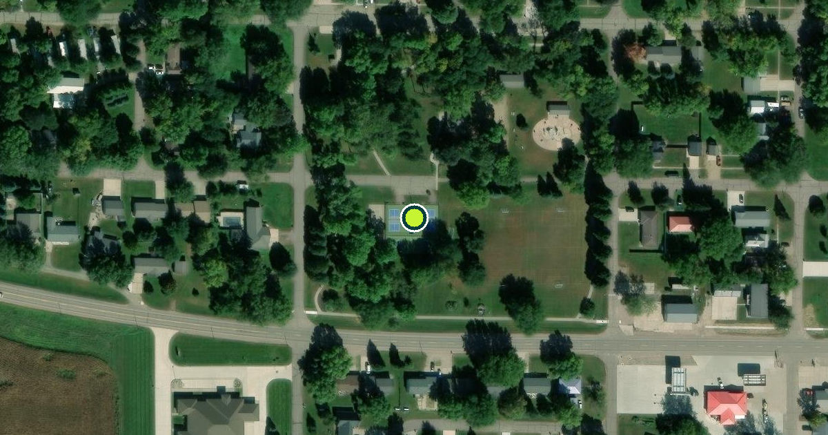 Satellite view of Larchwood Pickleball Courts