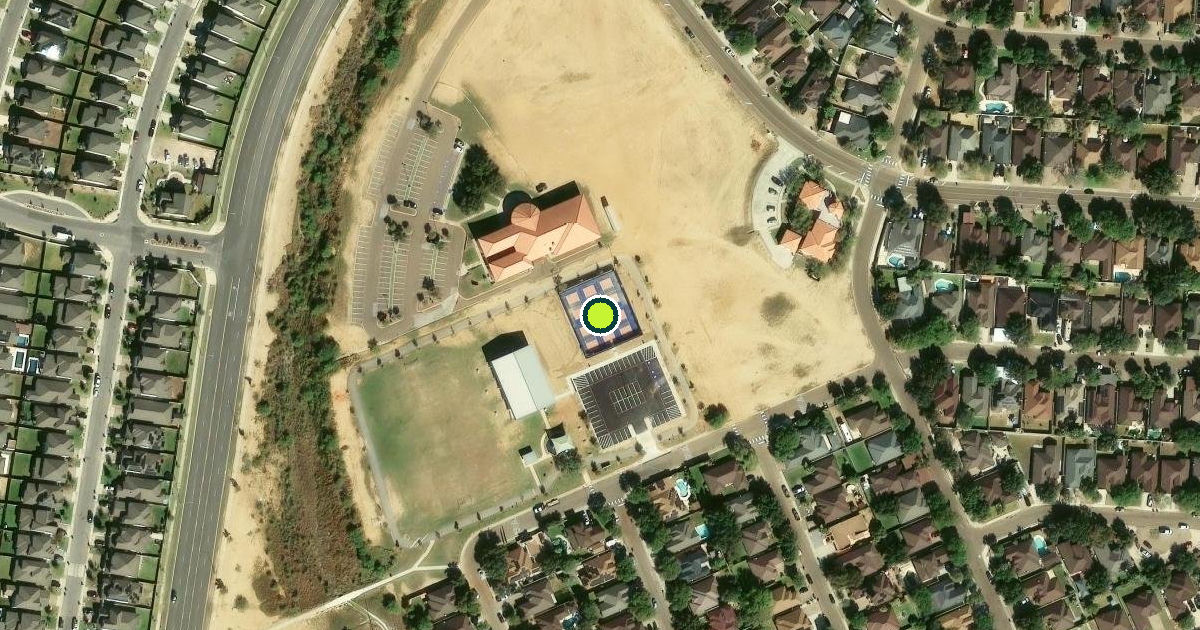 Satellite view of Laredo Pickleball Courts