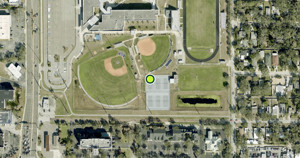 Satellite view of Largo Pickleball Courts
