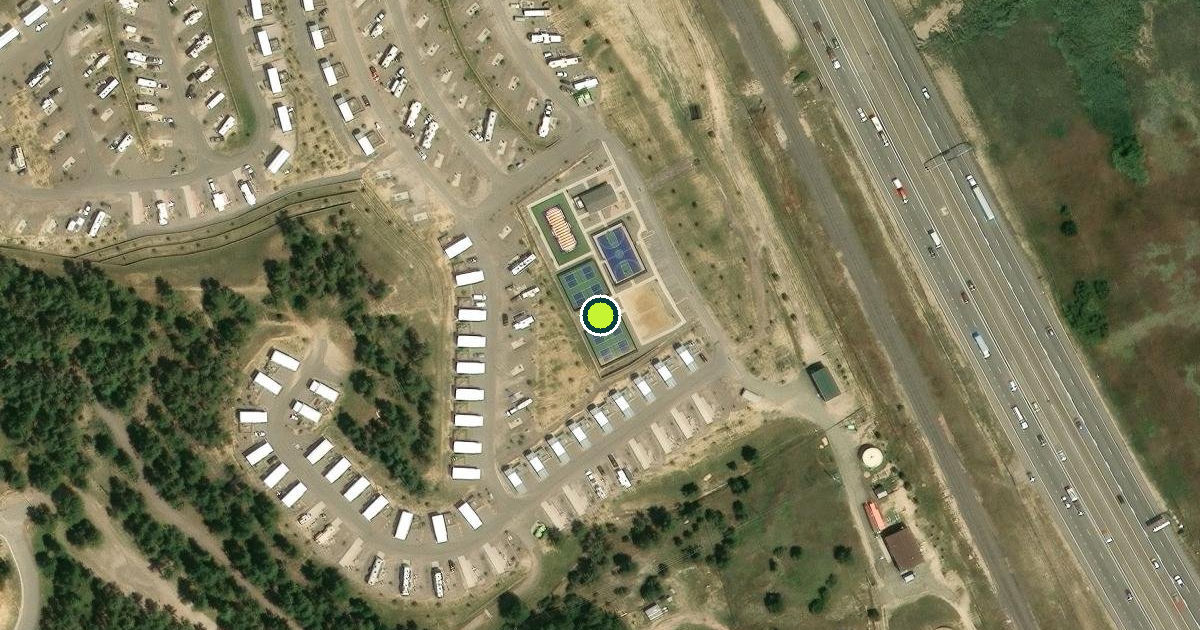 Satellite view of Larkspur Pickleball Courts