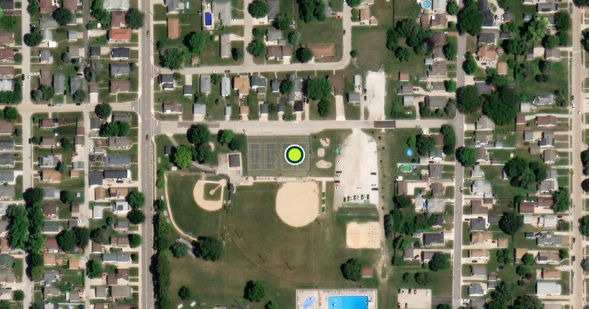 Satellite view of LaSalle Pickleball Courts
