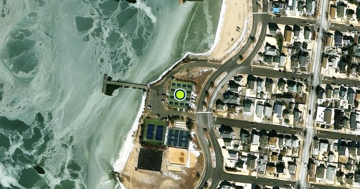 Satellite view of Lavallette Pickleball Courts