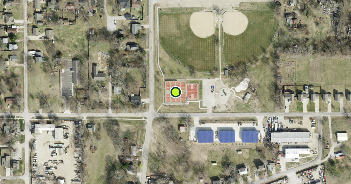 Satellite view of Lawrence Pickleball Courts