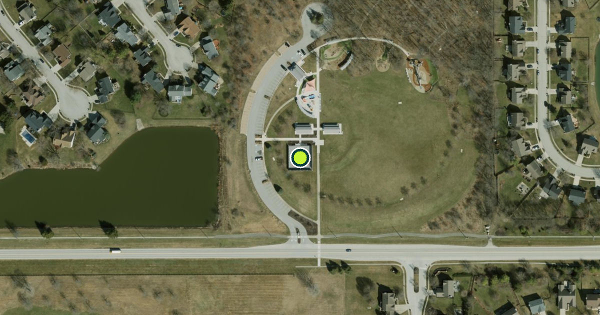 Satellite view of Lawrence W. Inlow Park Pickleball Courts