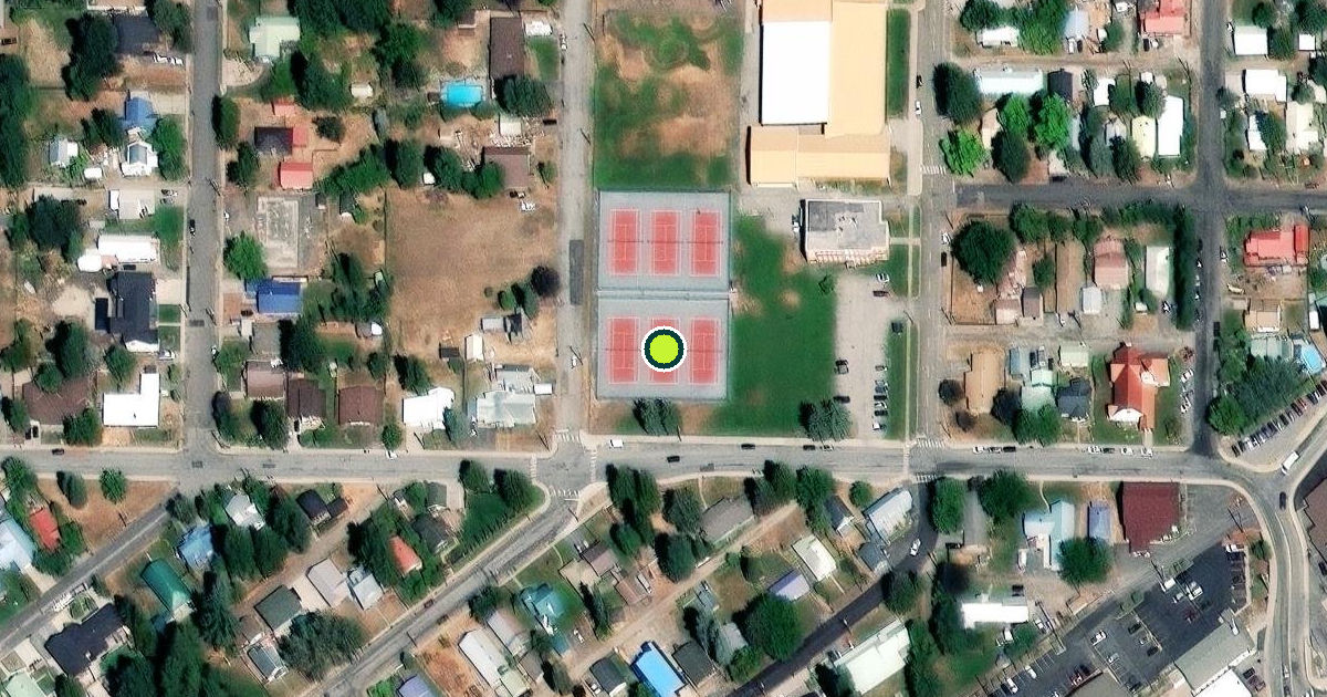 Satellite view of Leavenworth Pickleball Courts