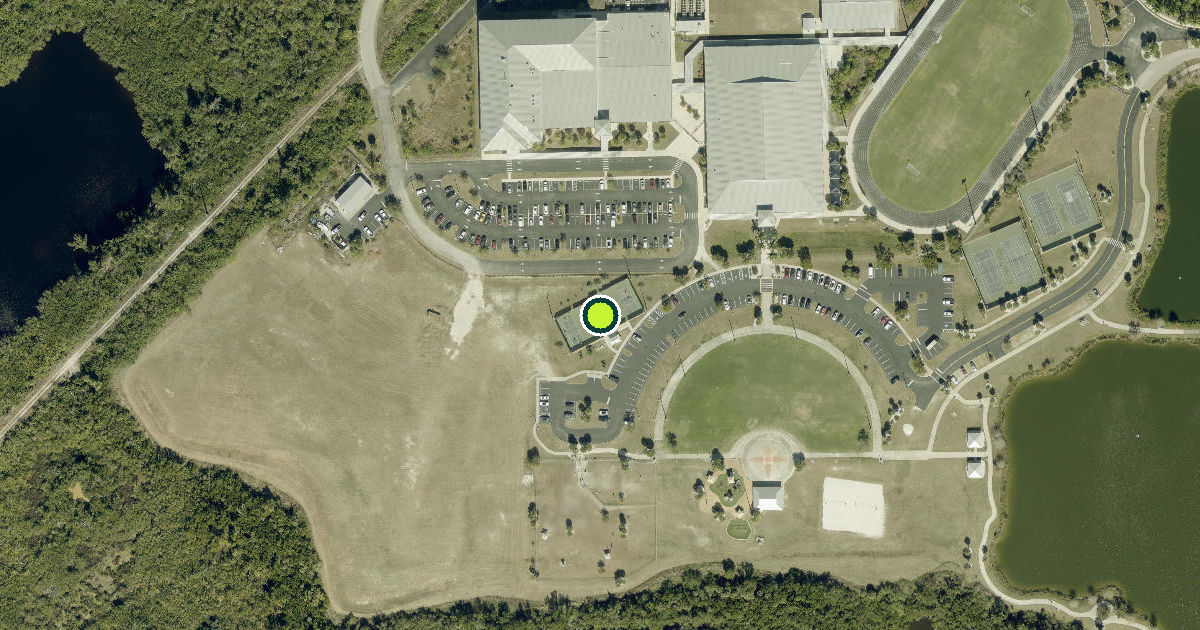 Satellite view of Lee County Pickleball Courts