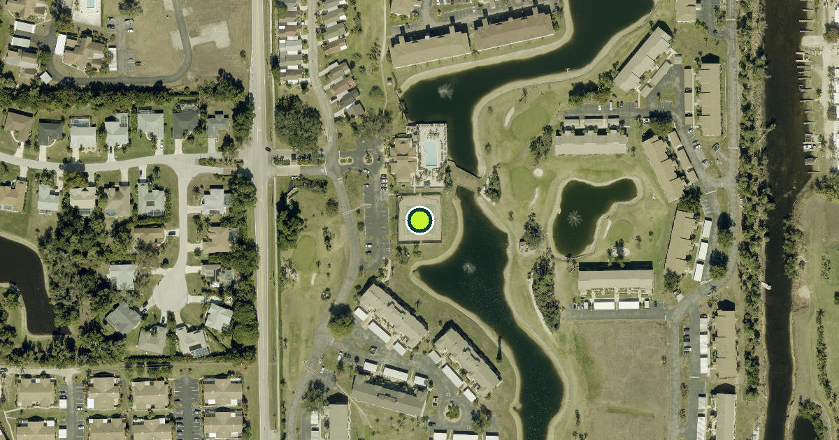 Satellite view of Lee County Pickleball Courts