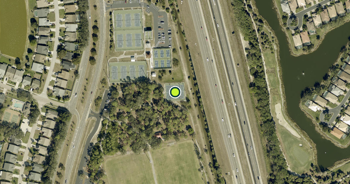 Satellite view of Lee County Pickleball Courts