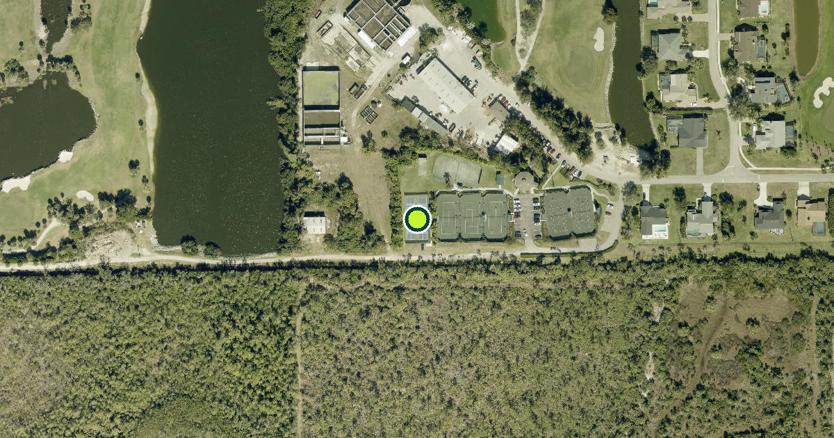 Satellite view of Lee County Pickleball Courts