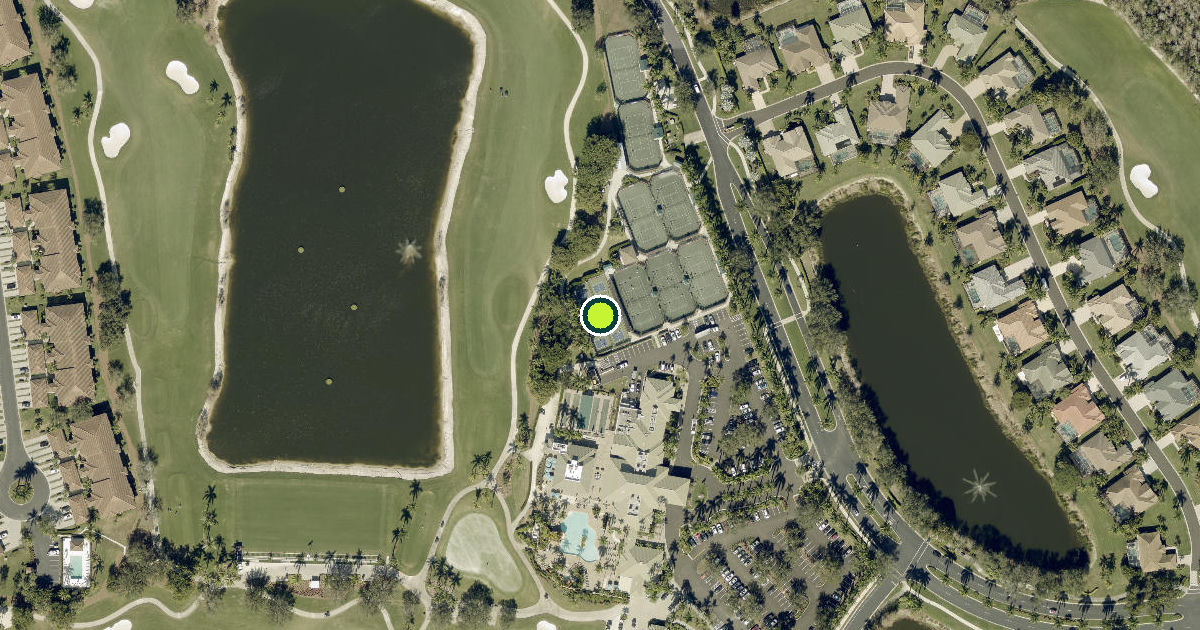 Satellite view of Lee County Pickleball Courts