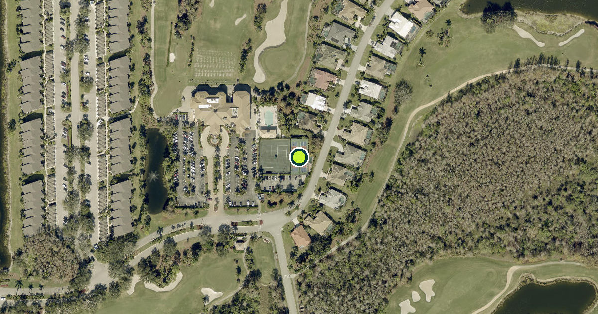Satellite view of Lee County Pickleball Courts