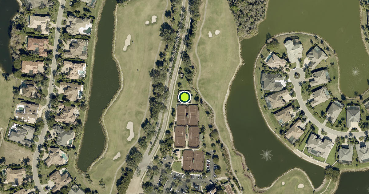 Satellite view of Lee County Pickleball Courts