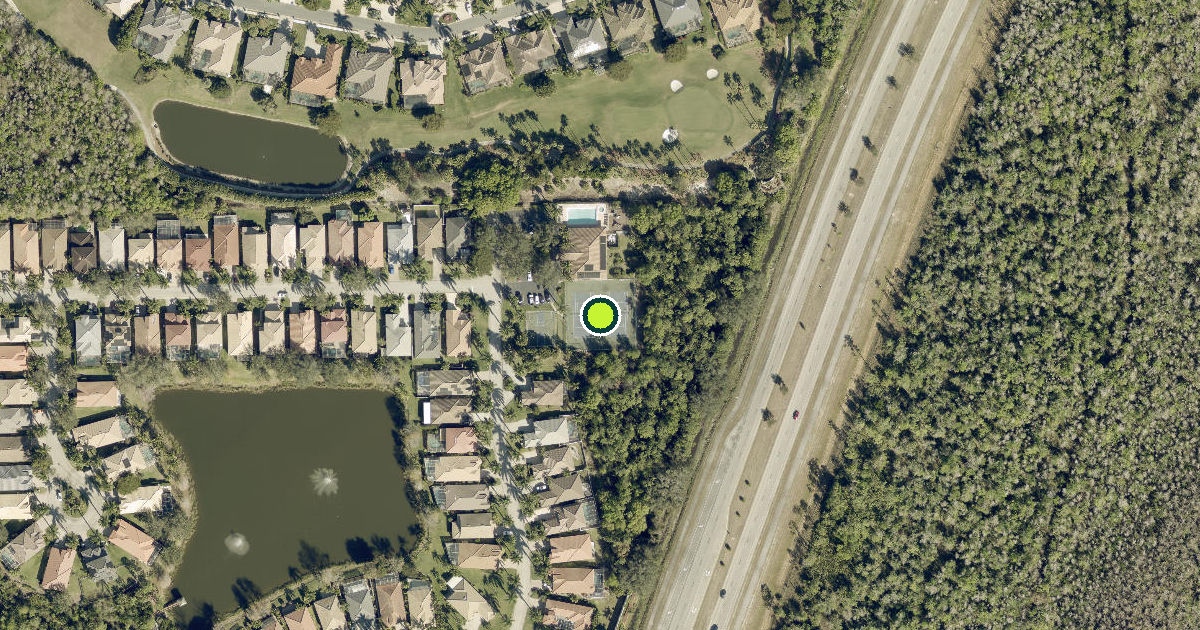 Satellite view of Lee County Pickleball Courts