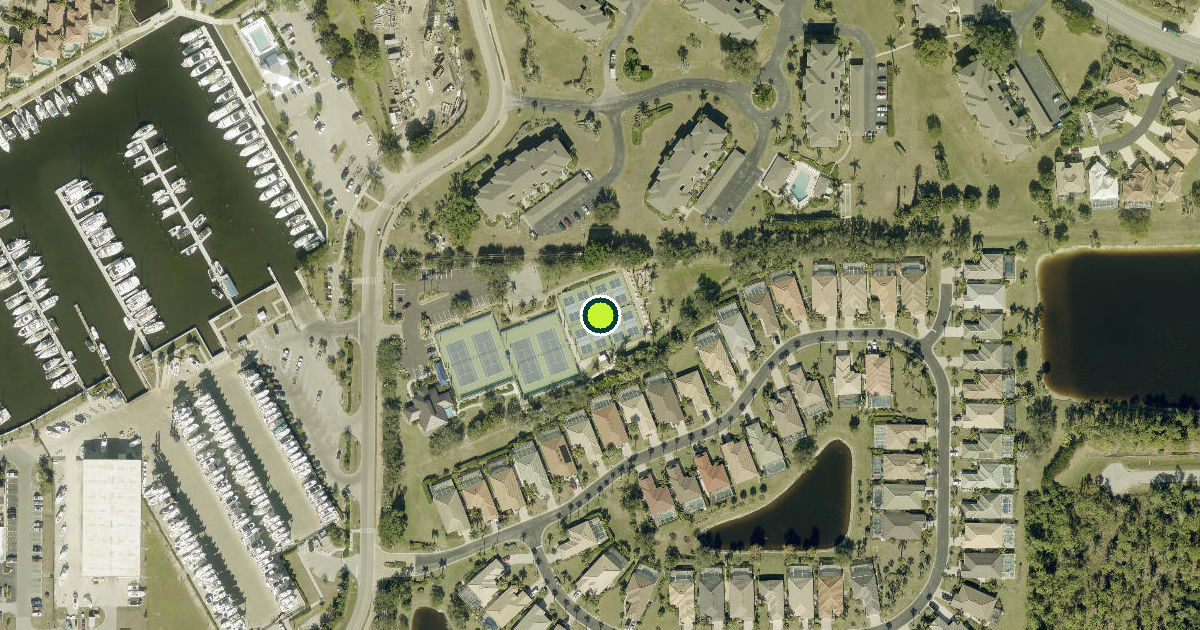 Satellite view of Lee County Pickleball Courts