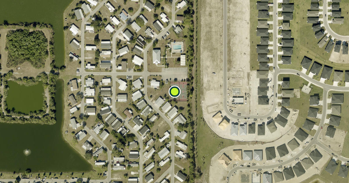 Satellite view of Lee County Pickleball Courts