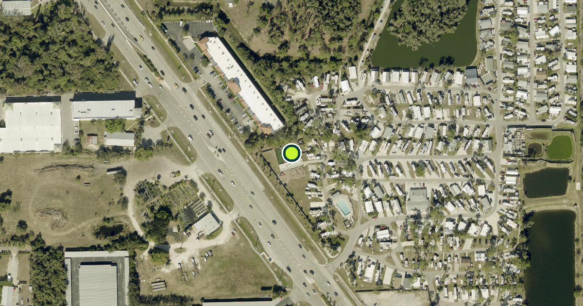 Satellite view of Lee County Pickleball Courts