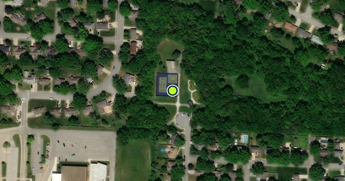 Satellite view of Lee's Summit Pickleball Courts