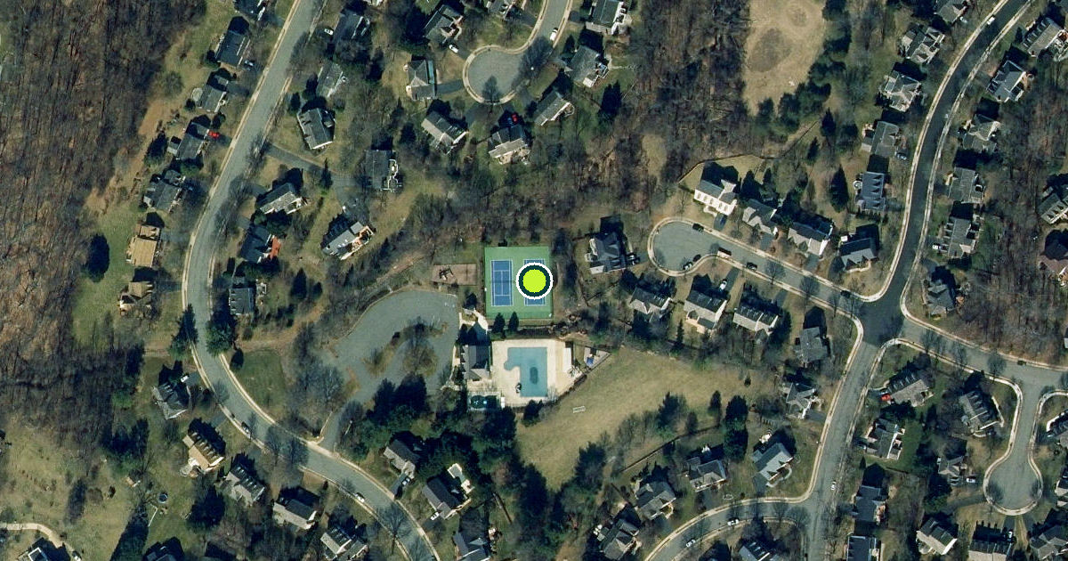 Satellite view of Leesburg Pickleball Courts
