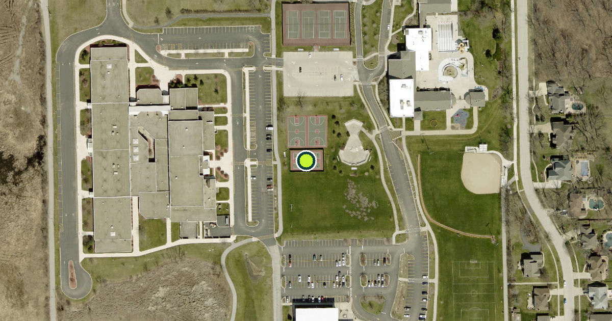 Satellite view of Lemont Pickleball Courts