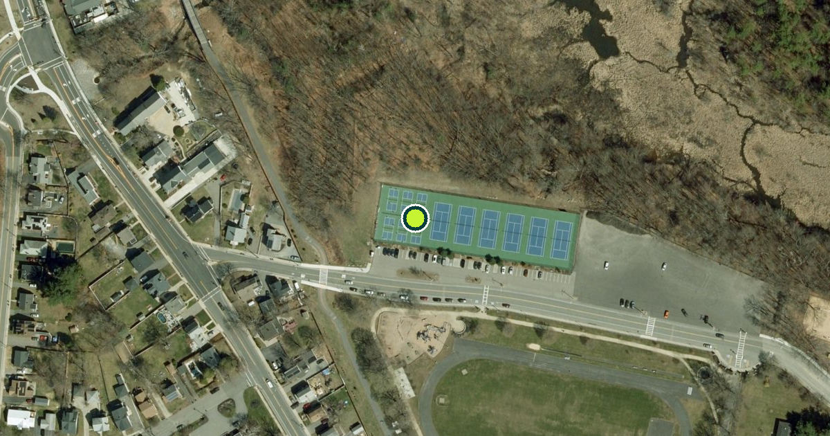 Satellite view of Leominster Pickleball Courts