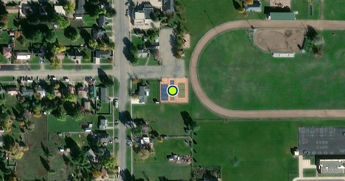 Satellite view of Lewiston Pickleball Courts