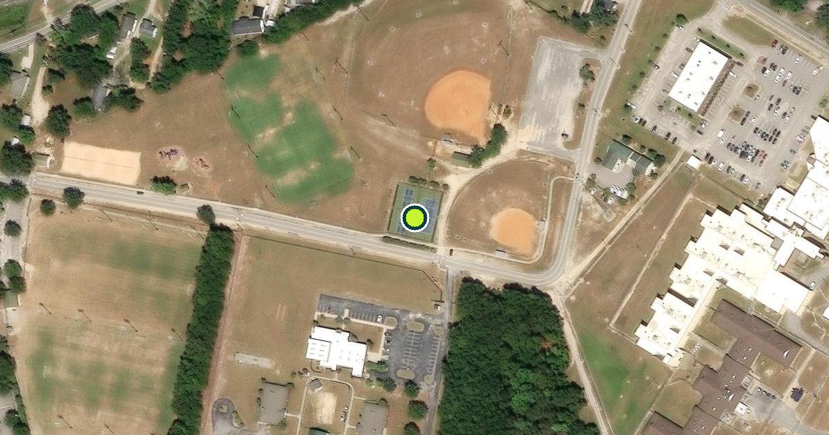 Satellite view of Lexington Pickleball Courts