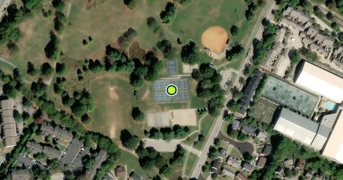 Satellite view of Lexington Pickleball Courts