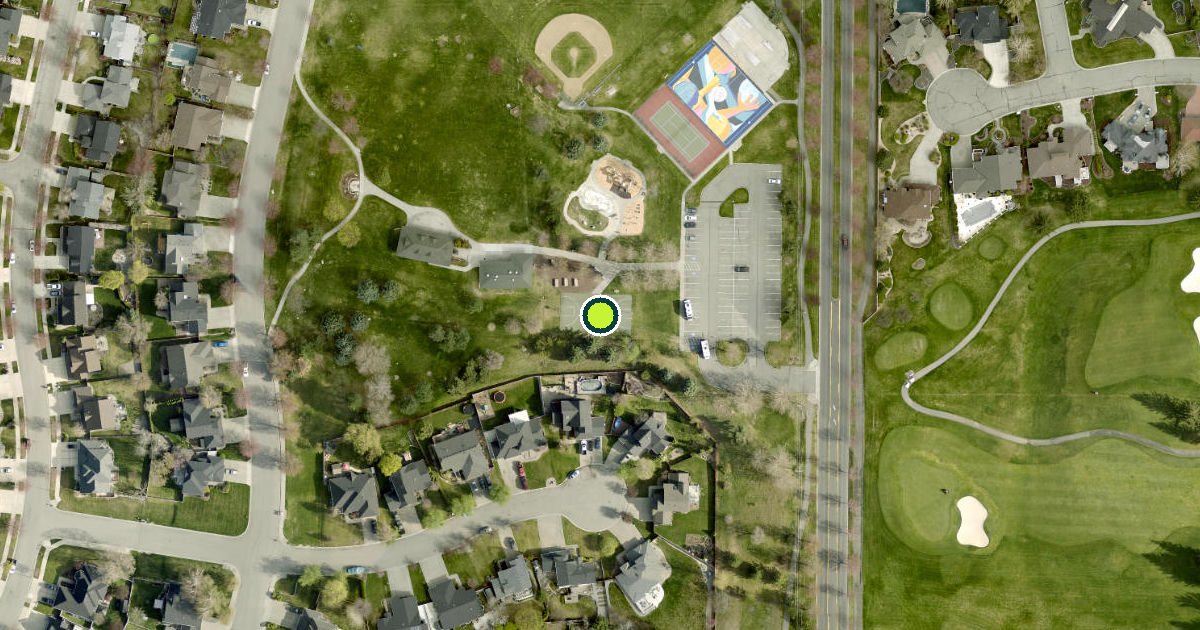 Satellite view of Liberty Lake Pickleball Courts