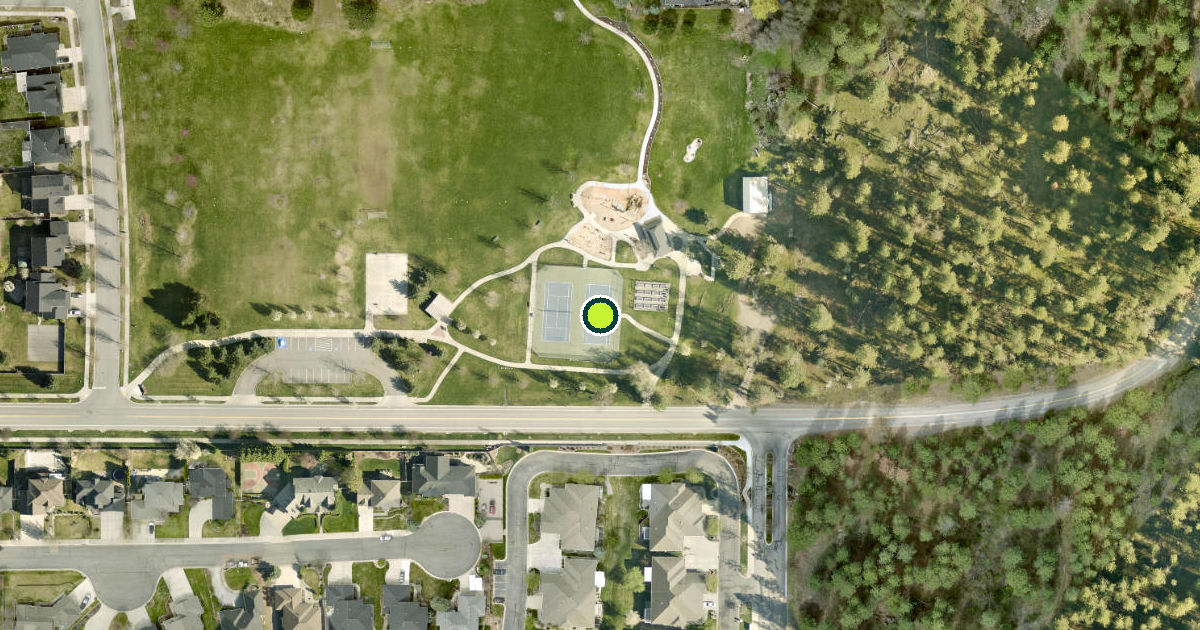 Satellite view of Liberty Lake Pickleball Courts