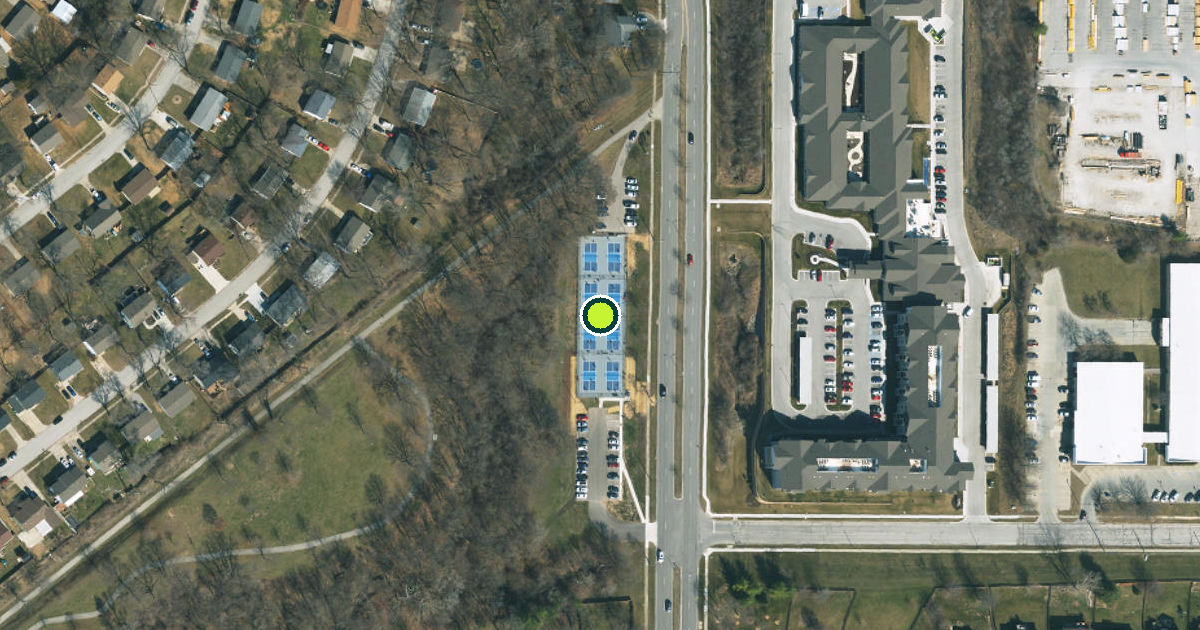 Satellite view of Liberty Pickleball Courts