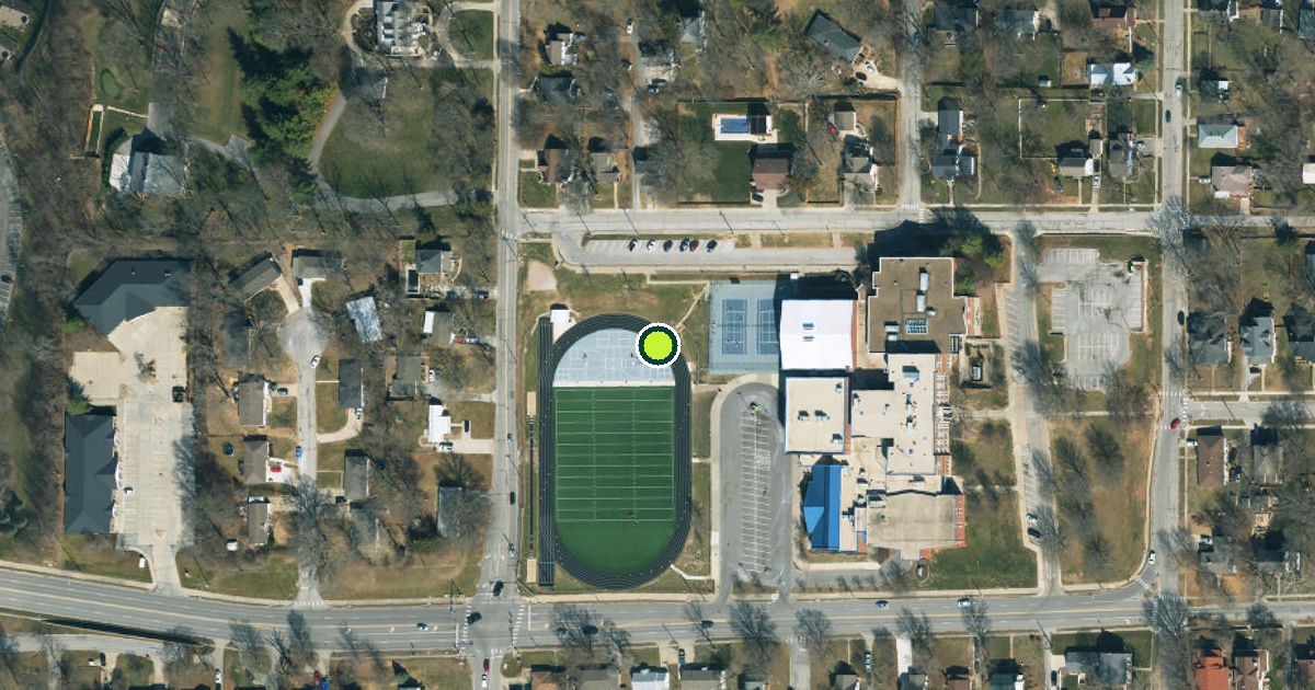 Satellite view of Liberty Pickleball Courts