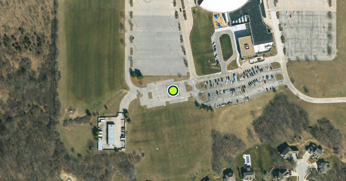Satellite view of Liberty Pickleball Courts