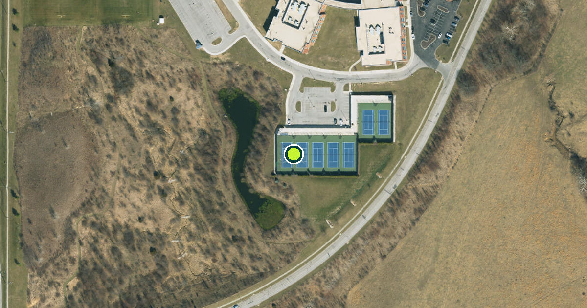 Satellite view of Liberty Pickleball Courts