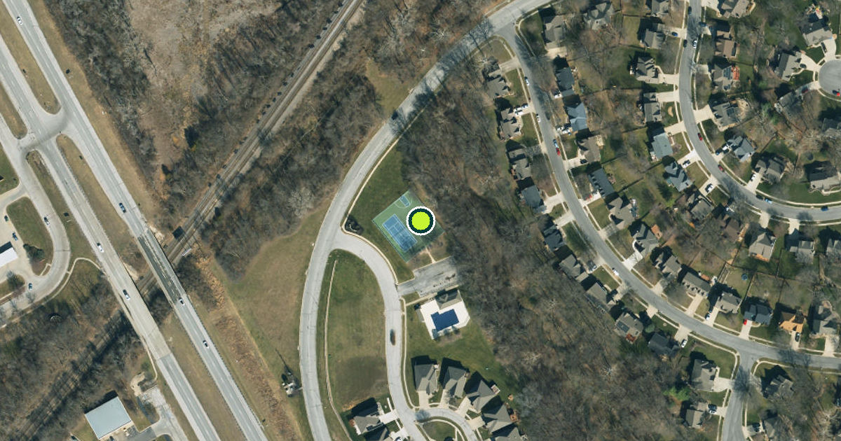 Satellite view of Liberty Pickleball Courts