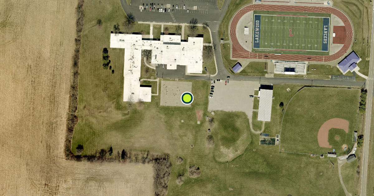 Satellite view of Licking County Pickleball Courts