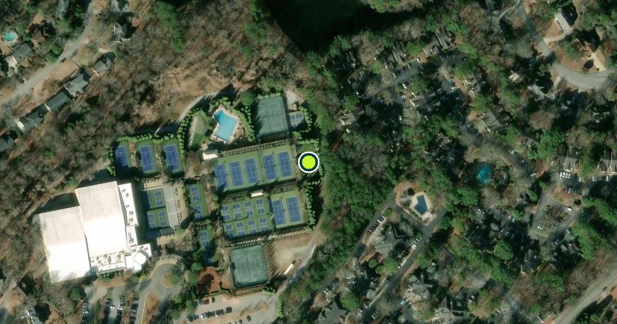 Satellite view of Life Time Peachtree Corners Pickleball Courts