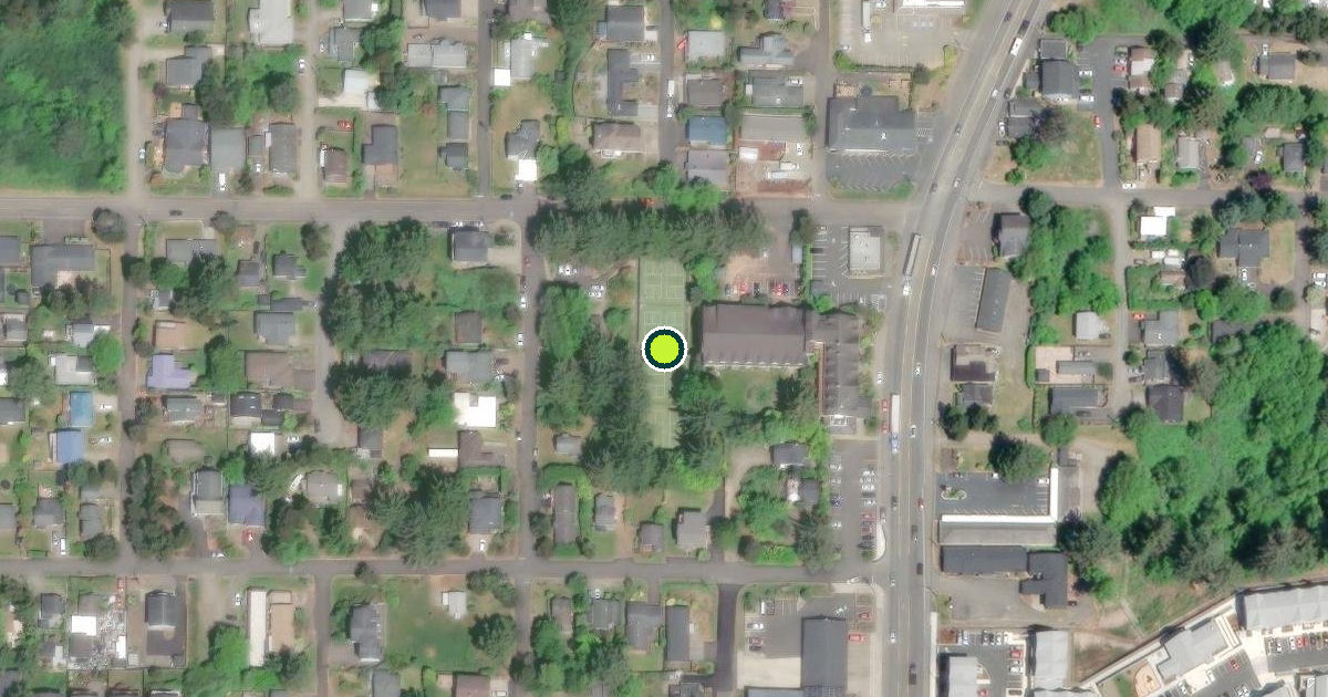 Satellite view of Lincoln City Pickleball Courts