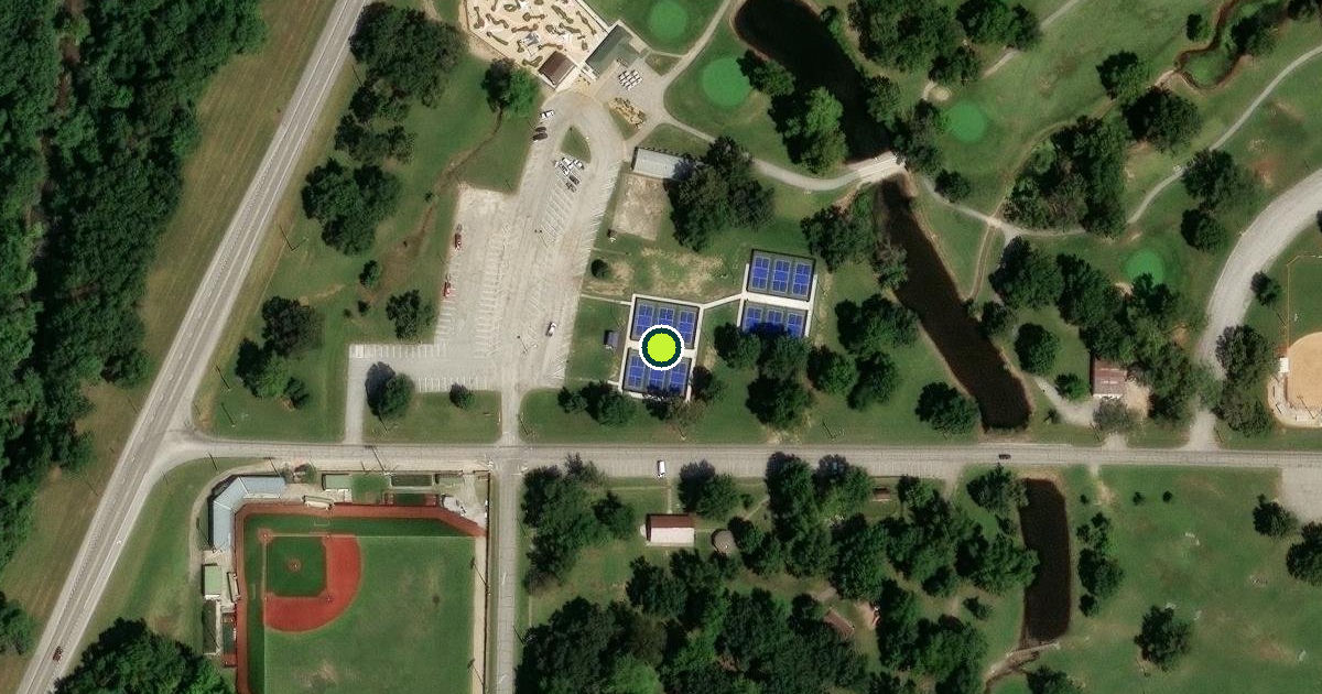 Satellite view of Lincoln Park Pickleball Courts