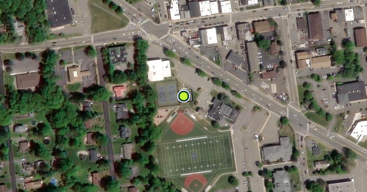 Satellite view of Lincoln Park Pickleball Courts