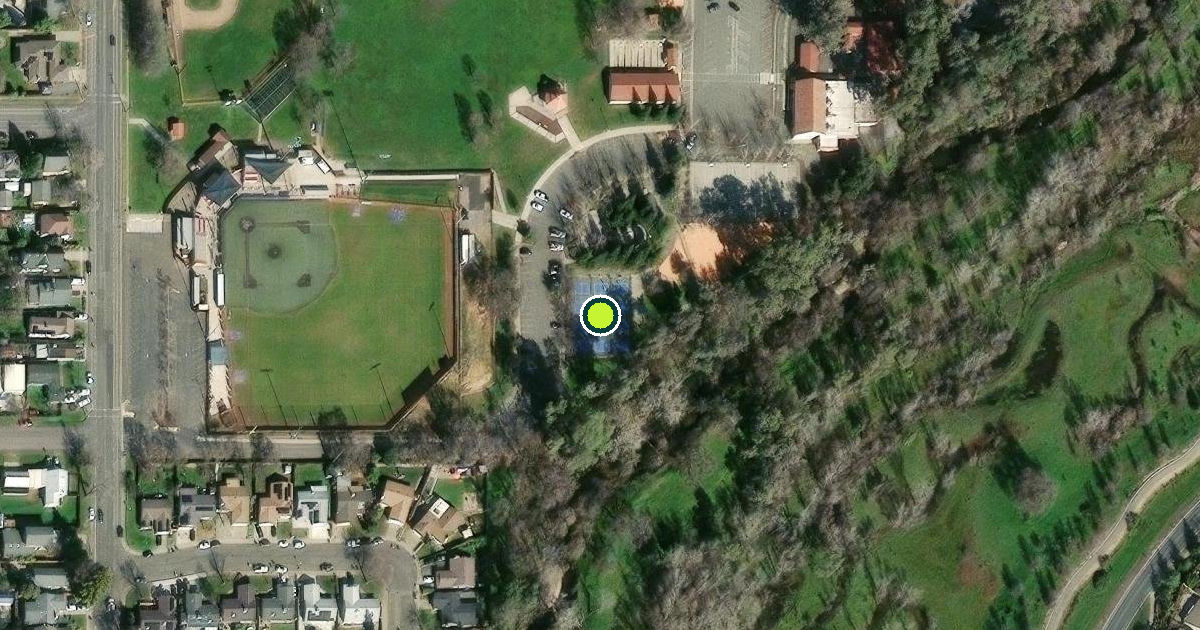 Satellite view of Lincoln Pickleball Courts