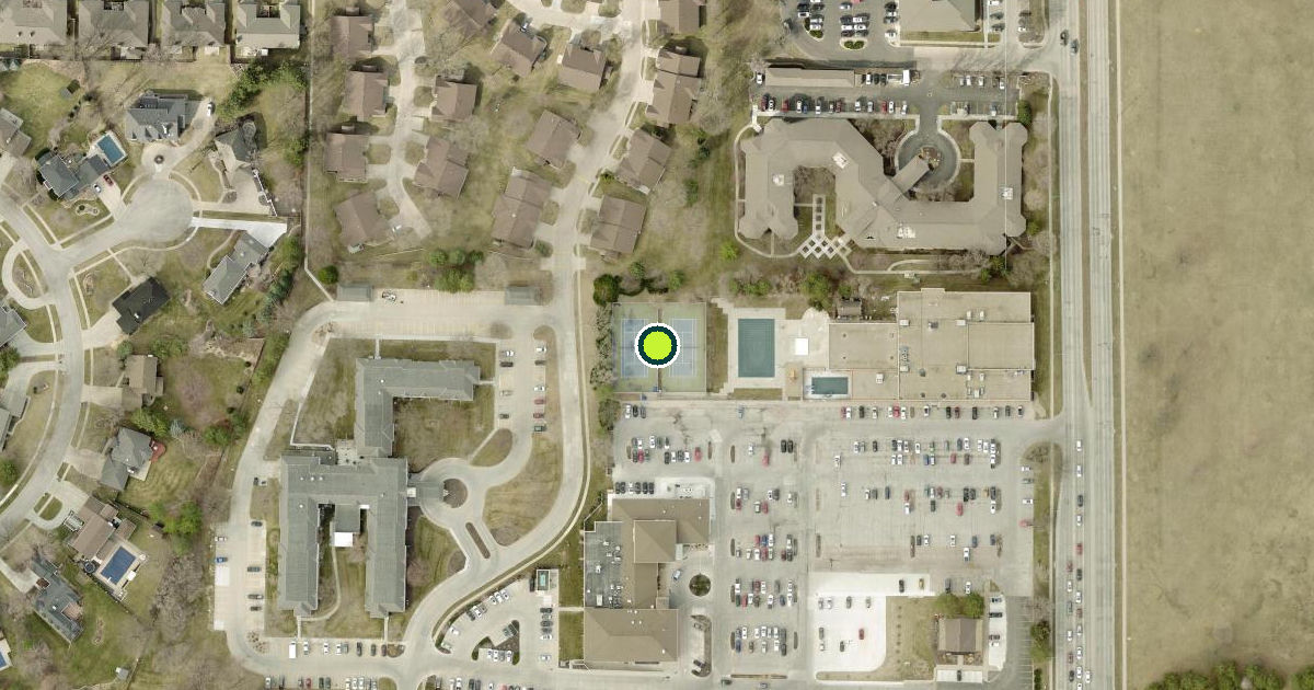 Satellite view of Lincoln Pickleball Courts