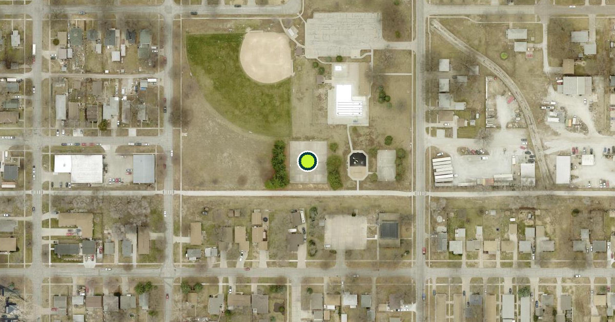 Satellite view of Lincoln Pickleball Courts