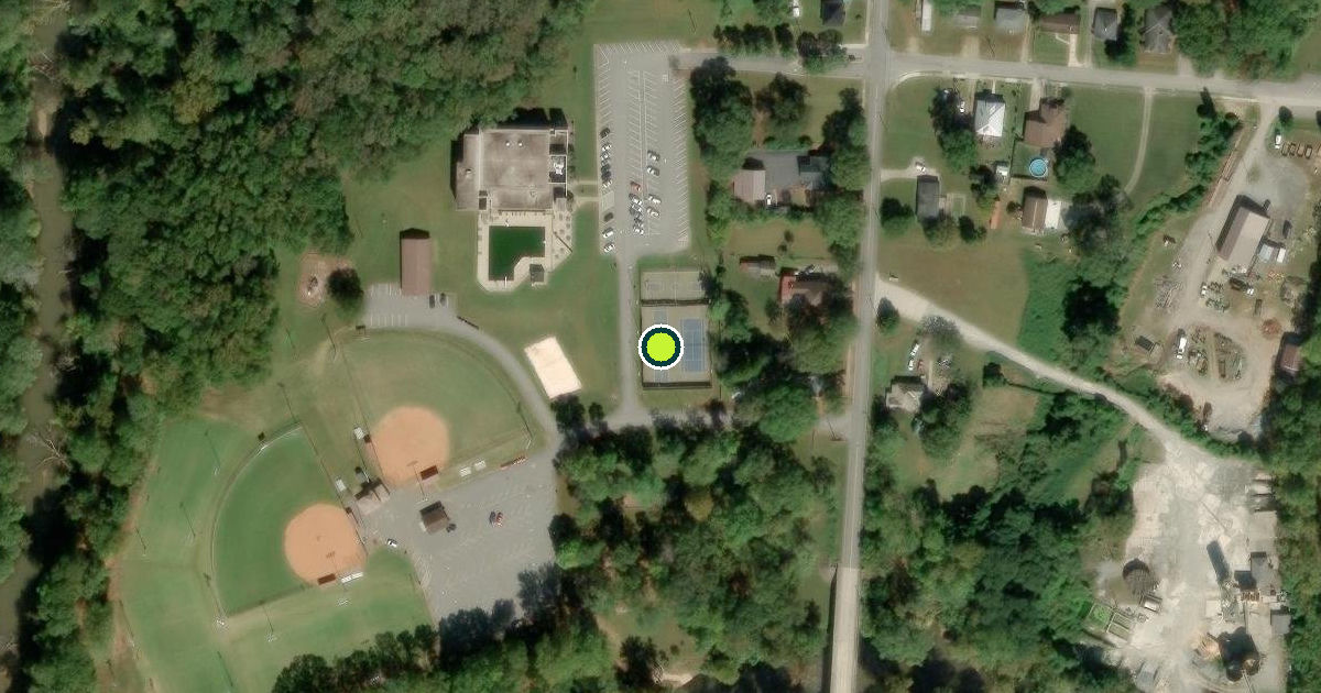 Satellite view of Lincolnton Pickleball Courts